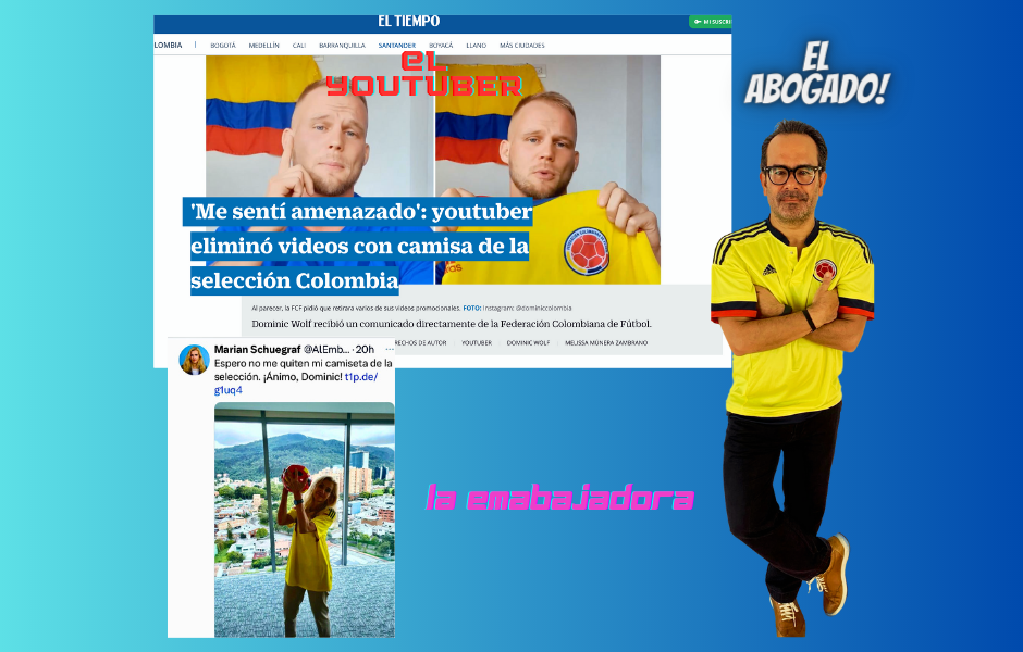 Lee más sobre el artículo ¿Quién debe quitarse la camiseta de la Selección Colombia: el alemán, la embajadora o el abogado?