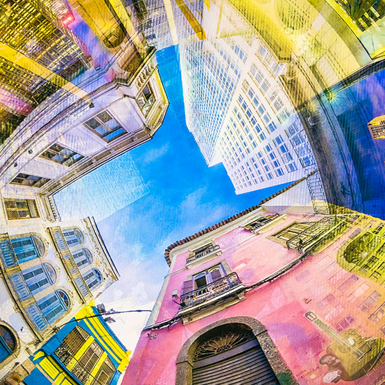 Abstract artwork representing the Consumer Law Compliance system Consumer 180° for consumer protection, SIC defense and warranty management for companies in Bogotá