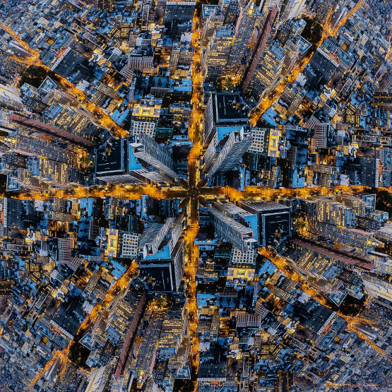 Abstract artwork representing the Intellectual Property Management System (IP-MS) for identification, registration and defense of intangible assets in Bogotá